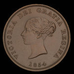 Canada, Province of New Brunswick, 1 penny <br /> 1854