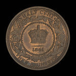 Canada, Victoria, 1/2 cent : 1861