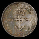 Great Britain, George IV, 1/8 dollar <br /> 1822