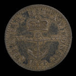 Great Britain, George IV, 1/16 dollar <br /> 1822