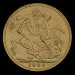 Canada, Edward VII, 1 sovereign <br /> 1908