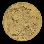 Canada, George V, 1 sovereign <br /> 1919