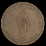 Canada, Quebec Bank, 1 penny <br /> 1837