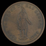 Canada, Quebec Bank, 1 penny <br /> 1837