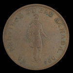 Canada, City Bank (Montreal), 1/2 penny <br /> 1837