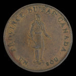 Canada, City Bank (Montreal), 1/2 penny <br /> 1837