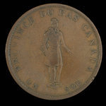 Canada, City Bank (Montreal), 1/2 penny <br /> 1837