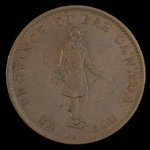 Canada, City Bank (Montreal), 1/2 penny <br /> 1837