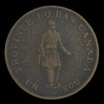 Canada, Bank of Montreal, 1/2 penny <br /> 1837