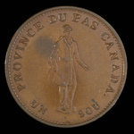 Canada, Bank of Montreal, 1/2 penny <br /> 1837