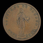 Canada, Quebec Bank, 1 penny <br /> 1852