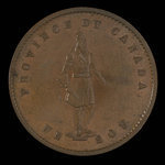 Canada, Quebec Bank, 1/2 penny <br /> 1852