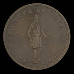 Canada, Quebec Bank, 1/2 penny <br /> 1852