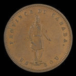 Canada, Quebec Bank, 1/2 penny <br /> 1852