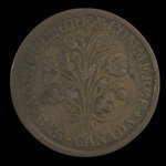 Canada, unknown, 1 sou <br /> 1838