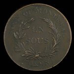 Canada, Bank of Montreal, 1 sou <br /> 1838