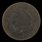 Canada, Bank of Montreal, 1 sou <br /> 1838