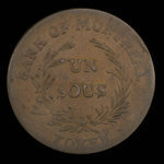 Canada, Bank of Montreal, 1 sou <br /> 1838