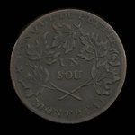 Canada, Banque du Peuple (People's Bank), 1 sou <br /> 1837