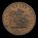 Canada, Bank of Upper Canada (York), 1 penny <br /> 1857