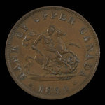 Canada, Bank of Upper Canada (York), 1/2 penny : 1854