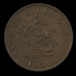 Canada, Bank of Upper Canada (York), 1/2 penny <br /> 1854