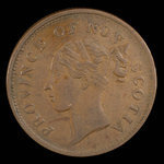 Canada, Province of Nova Scotia, 1 penny <br /> 1843