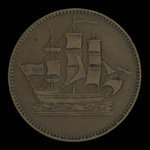Canada, unknown, 1/2 penny : 1835