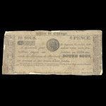 Canada, W.H. Scott & Co., 12 sous <br /> July 25, 1837