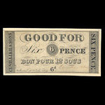 Canada, Cuvillier & Sons, 6 pence <br /> July 10, 1837