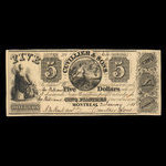 Canada, Cuvillier & Sons, 5 dollars <br /> January 2, 1838