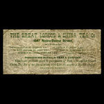 Canada, Great London & China Tea Co., no denomination <br /> 1887