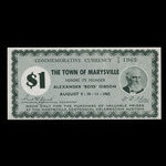 Canada, Town of Marysville, 1 dollar <br /> 1962