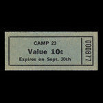 Canada, Camp 23, 10 cents <br /> September 30, 1945