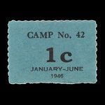 Canada, Camp 42, 1 cent <br /> June 1, 1946