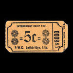 Canada, Camp 133, 5 cents <br /> December 1946