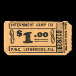 Canada, Camp 133, 1 dollar <br /> December 1946