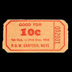 Canada, Camp 100, 10 cents <br /> December 31, 1944