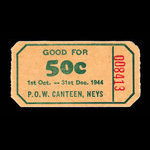 Canada, Camp 100, 50 cents <br /> December 31, 1944