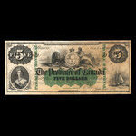 Canada, Province of Canada, 5 dollars <br /> October 1, 1866