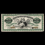 Canada, Province of Canada, 50 dollars <br /> October 1, 1866