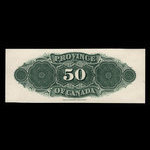 Canada, Province of Canada, 50 dollars <br /> 1866