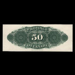Canada, Province of Canada, 50 dollars <br /> 1866