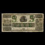 Canada, Bank of British North America, 5 dollars <br /> July 5, 1852