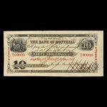 Canada, Bank of Montreal, 10 dollars <br /> May 5, 1852