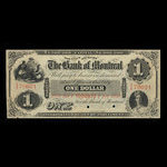 Canada, Bank of Montreal, 1 dollar <br /> February 1, 1853