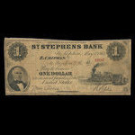 Canada, St. Stephen's Bank, 1 dollar <br /> May 1, 1863