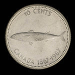 Canada, Elizabeth II, 10 cents <br /> 1967