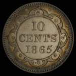 Canada, Victoria, 10 cents <br /> 1865