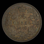 Canada, Victoria, 25 cents <br /> 1870